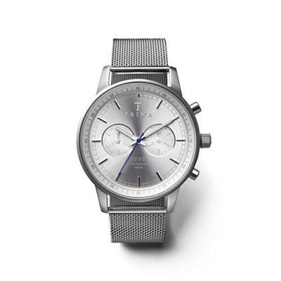 Unisex watch with silver multi dial and silver steel mesh bracelet nest102me021212
